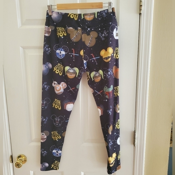 Like New! Star Wars/ Disney Puddin Pop! Mickey Mashup leggings, OS - Picture 2 of 4